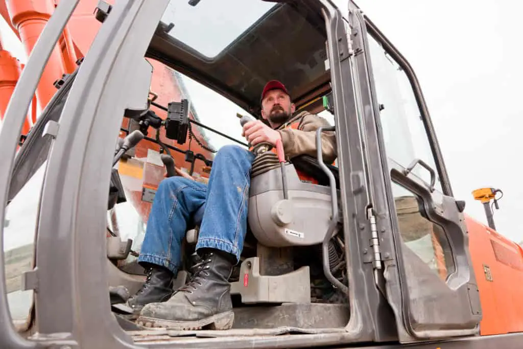 Bank equipment heavy job operator