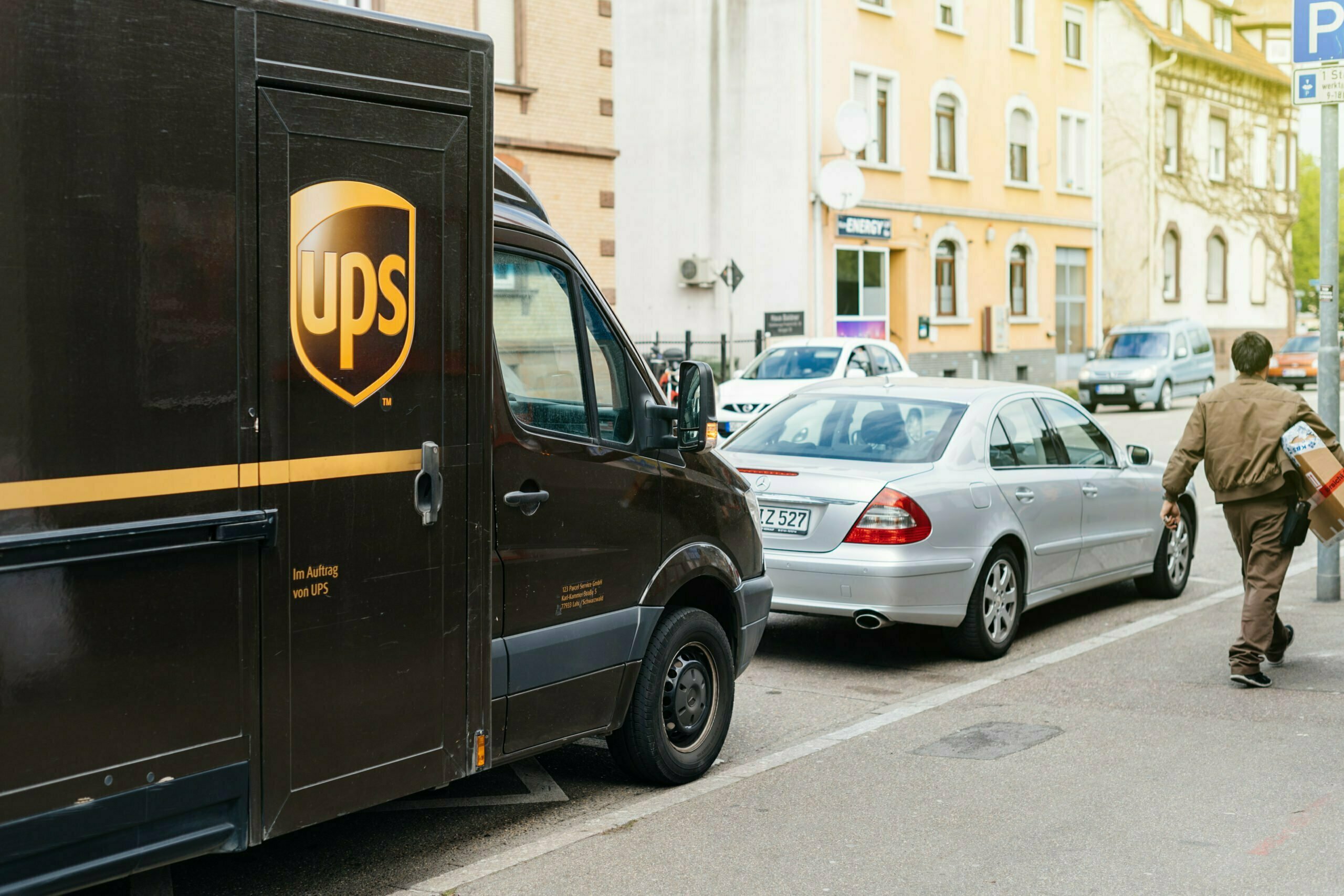 UPS package handler